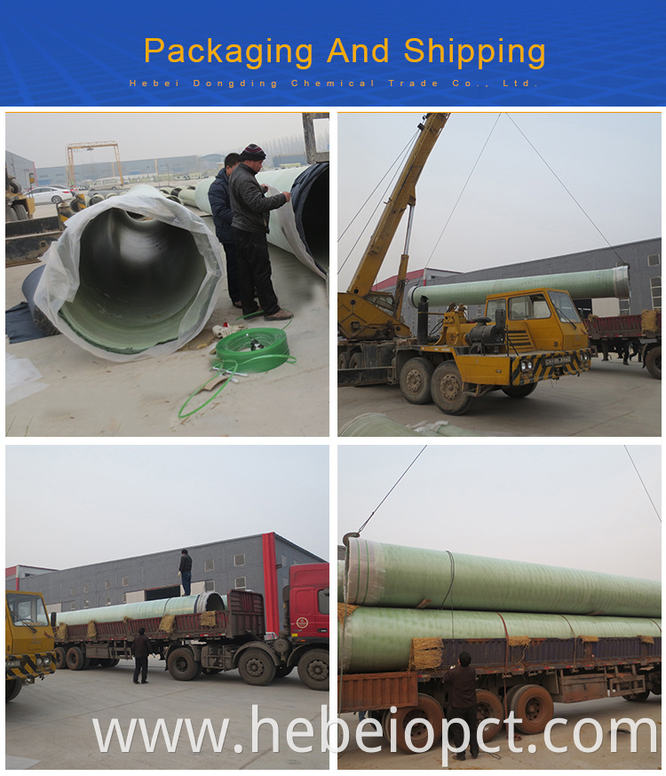 DN40-DN1000 Fiberglass high pressure FRP pipe